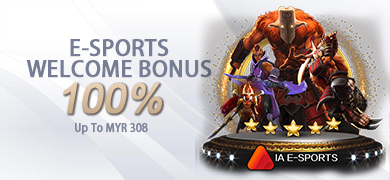 MAXBOOK55 IA E-Sports Welcome Bonus 100% Up To MYR 308 Promo Banner