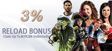 MAXBOOK55 3% Reload Bonus Claim Up To MYR 288 Unlimitedly Promo Banner